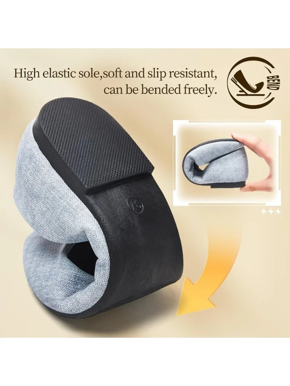 Women's Light Denim PU Leather Comfortable Ballet Flats Slip on Round Toe Shoes